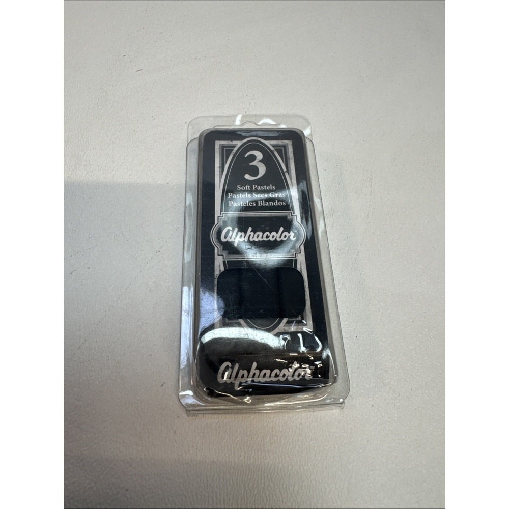 Quartet Alphacolor Soft Pastels, Charcoal, 3 Pastels per Pack (105C)